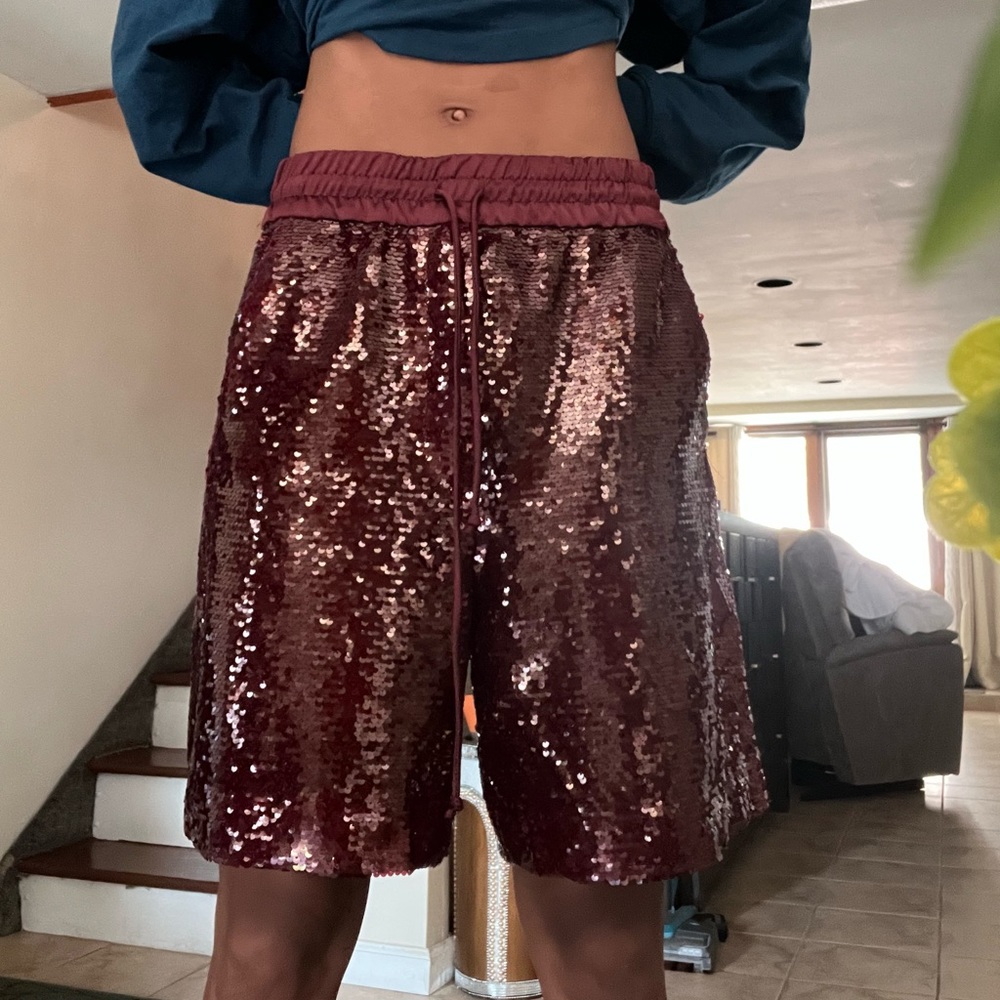 Sequin boxer shorts
